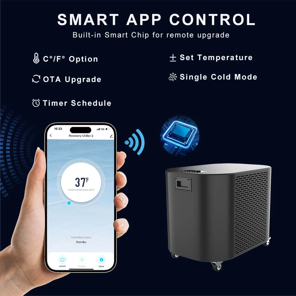 1Hp Ice Bath Chiller Wifi Controlled With Pump